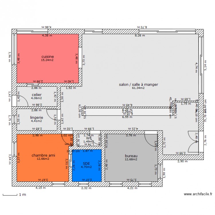 Maison Feng Shui Rdc Plan Dessiné Par