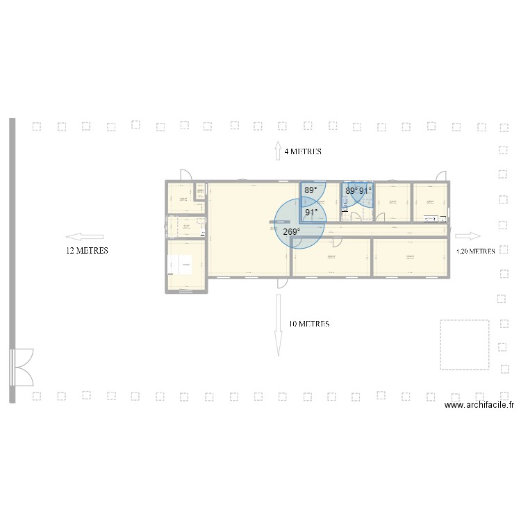 Plan Gujan Abri Projet AVANT. Plan de 11 pièces et 169 m2