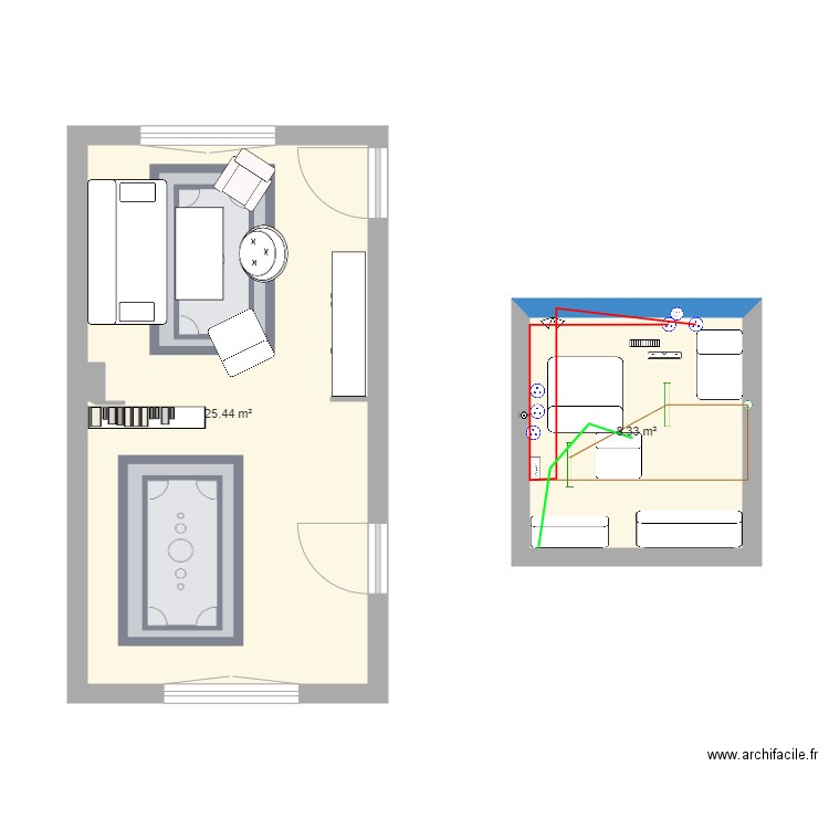 salon. Plan de 0 pièce et 0 m2