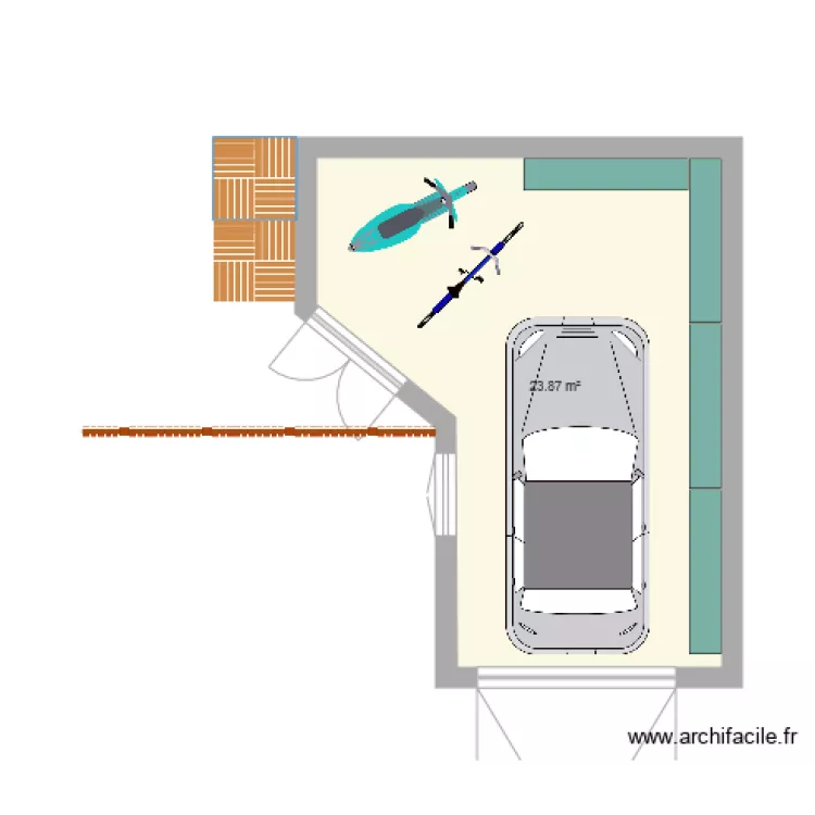 garage. Plan de 