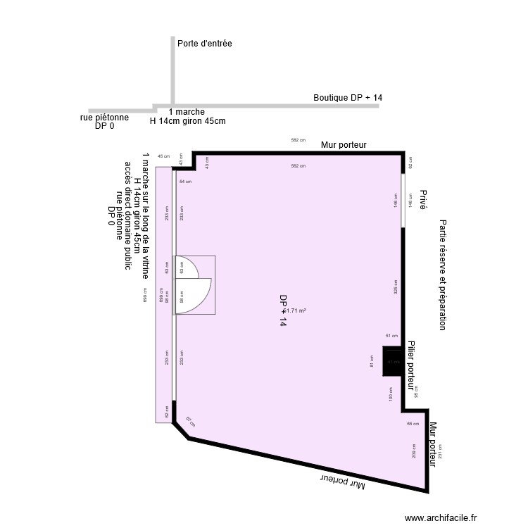 LA FABRIQUE Godet Lu&ccedil;on AVANT TRAVAUX. Plan de 0 pièce et 0 m2
