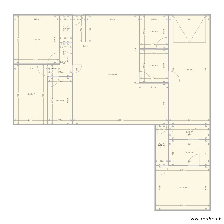 mongaillard. Plan de 0 pièce et 0 m2