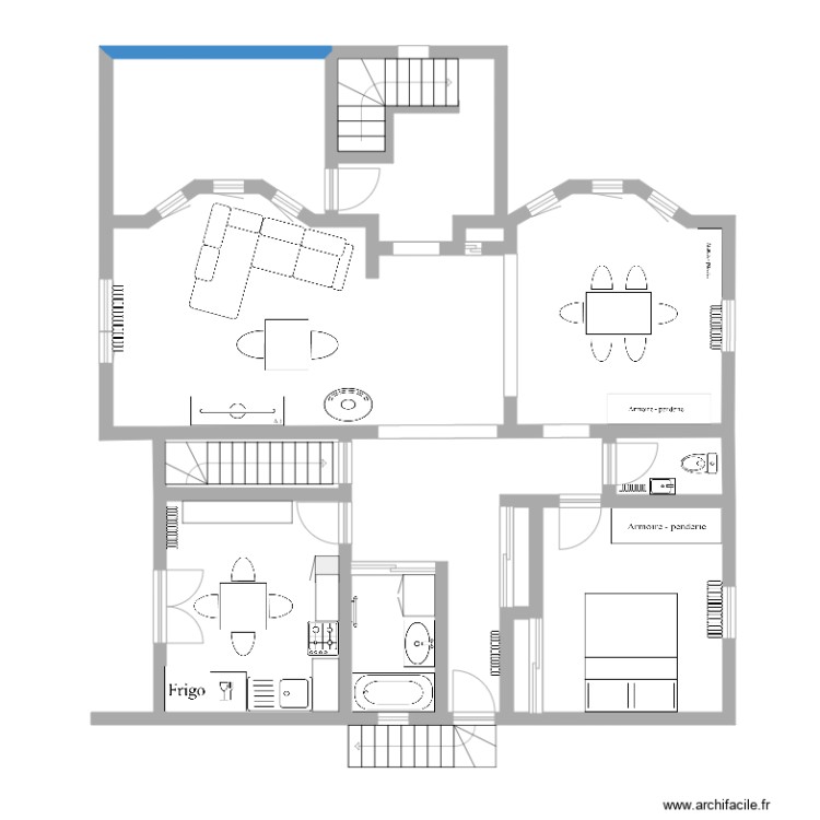 plan maison u architecte 113