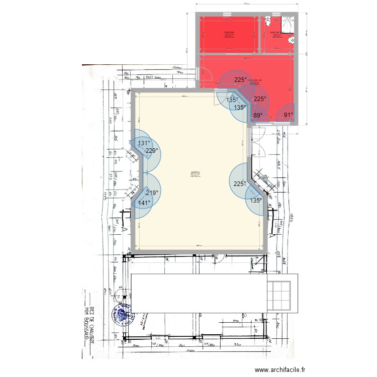 boussppe. Plan de 4 pièces et 127 m2