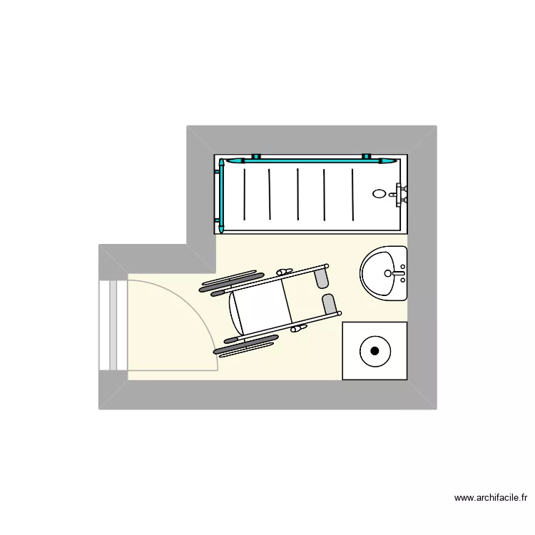 Ait salle de bain. Plan de Ait salle de bain. Plan de