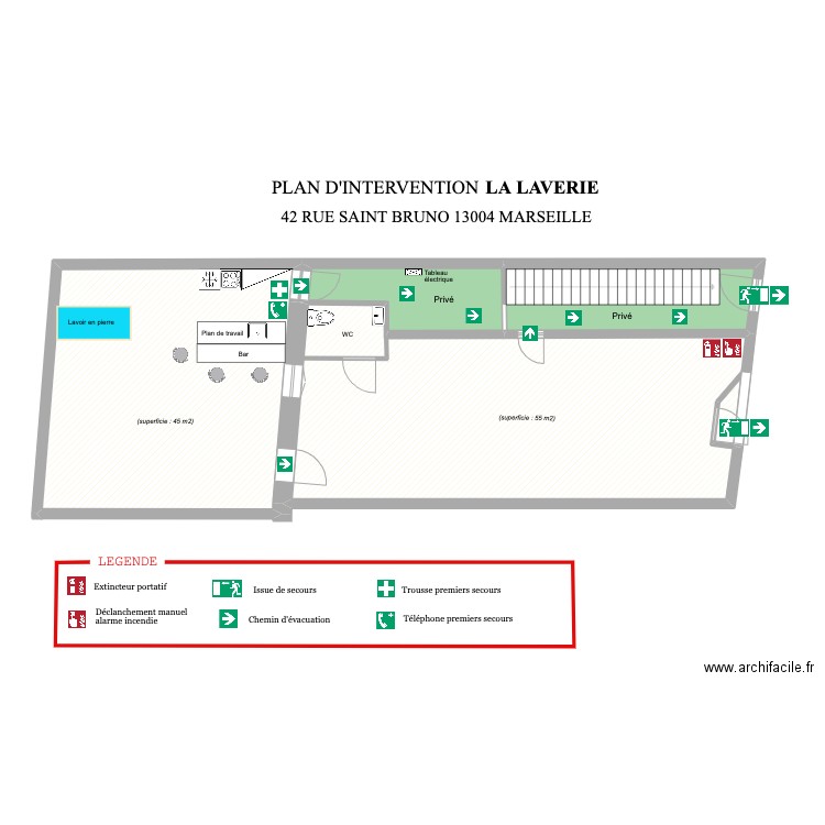 La Laverie sécurité officielle. Plan de 0 pièce et 0 m2
