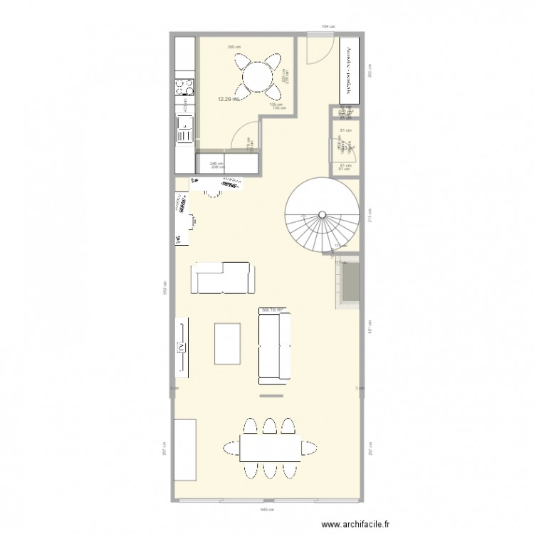 rez de chaussée. Plan de 0 pièce et 0 m2