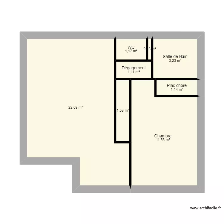 Plan appart Colomiers. Plan de 