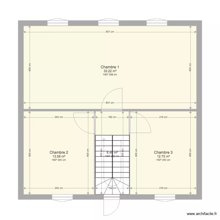 LONGUES etage AVANT. Plan de 