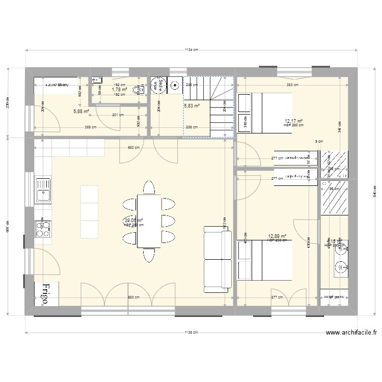 saumane 84 vx13x. Plan de 15 pièces et 163 m2