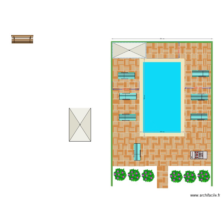 piscine Kiki et Sansan. Plan de 0 pièce et 0 m2