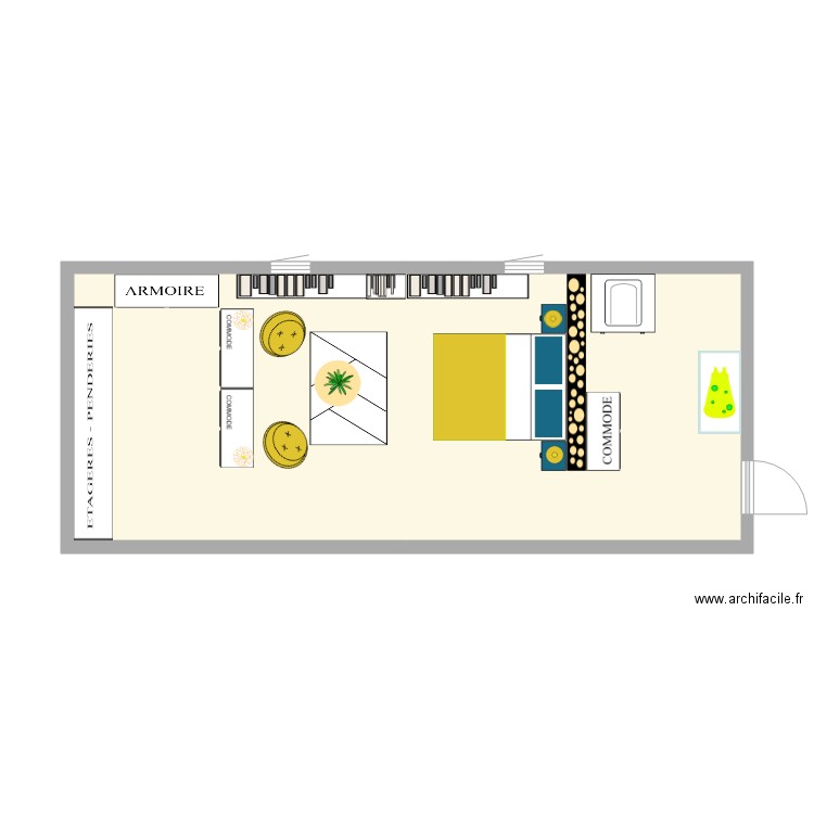 Chambre parentale avec coin bébé. Plan de 0 pièce et 0 m2