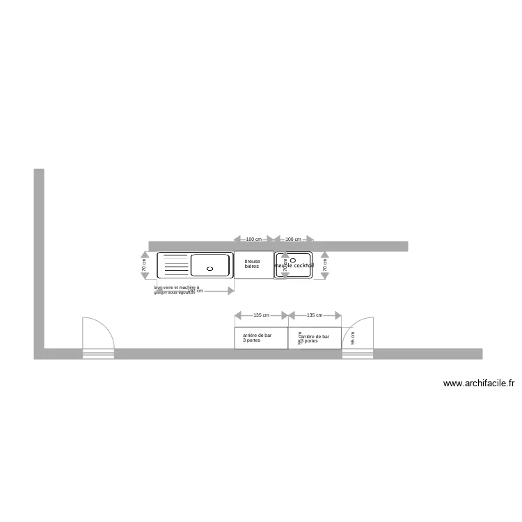 bar pub villerest. Plan de 