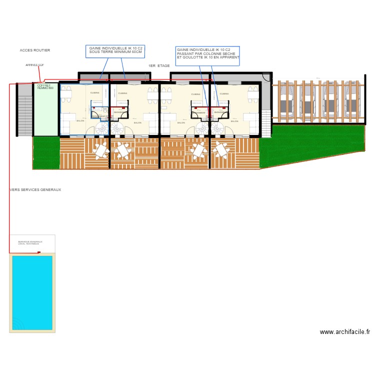 PESSICART 1ER ETAGE. Plan de 0 pièce et 0 m2