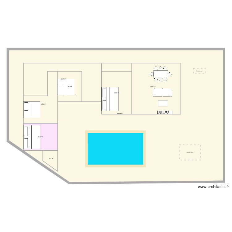 plan plage. Plan de 8 pièces et 572 m2