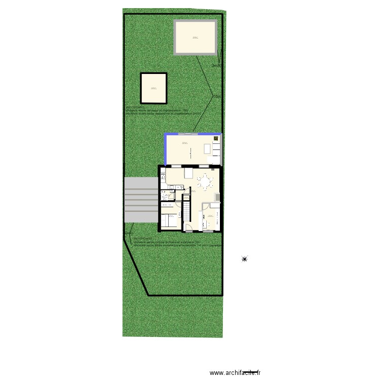 projet arriere jardin. Plan de 10 pièces et 145 m2