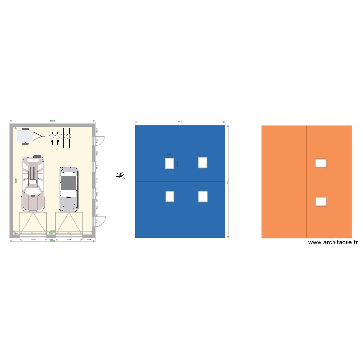 garage. Plan de 0 pièce et 0 m2