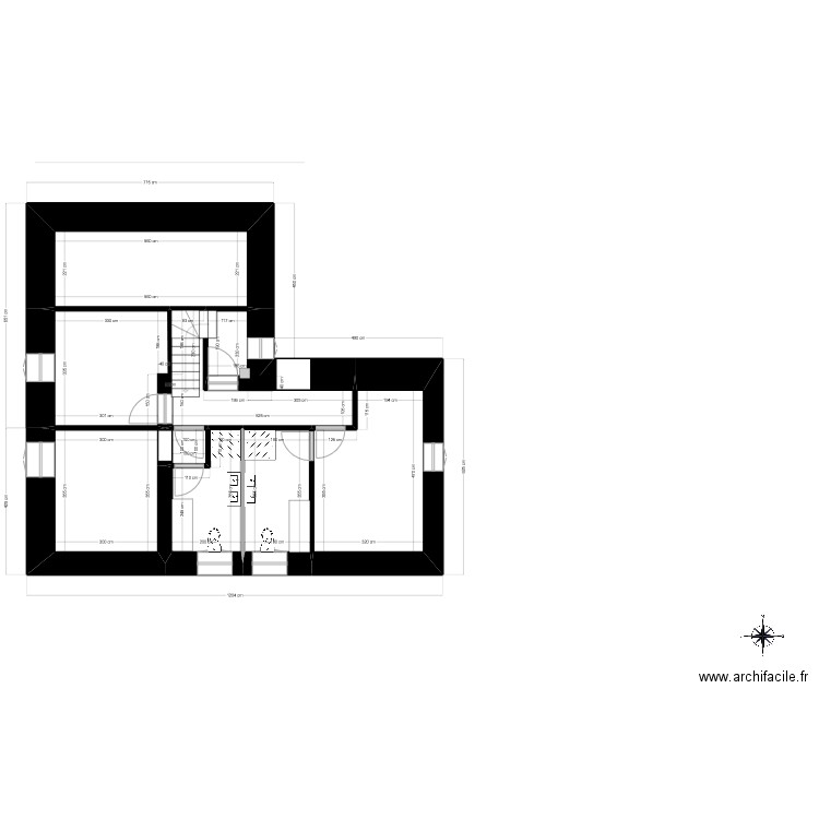 PLAN BERGERIE ETAGE. Plan de 7 pièces et 70 m2