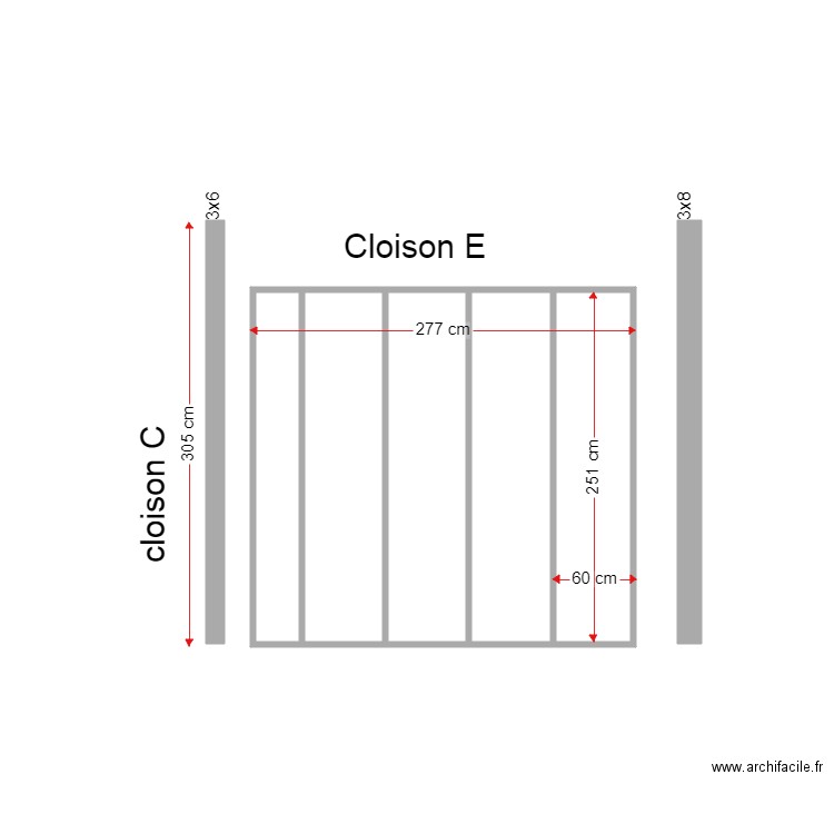 plan ataihoe cloison E. Plan de 0 pièce et 0 m2