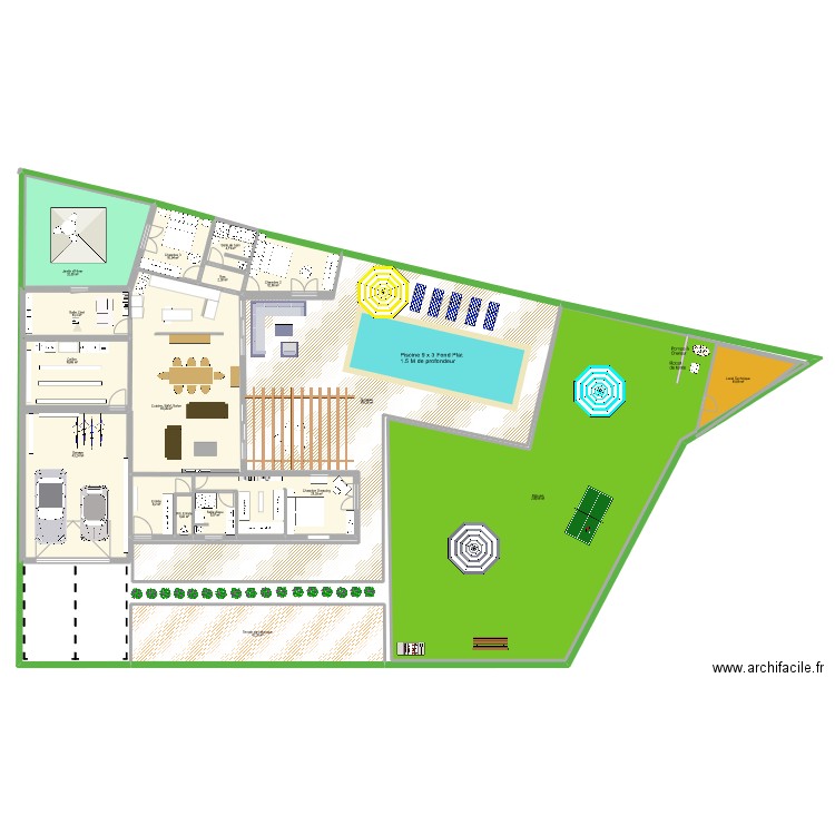 plan 4. Plan de 17 pièces et 671 m2