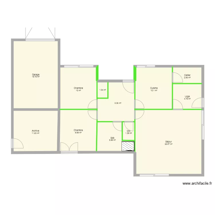 Logement  Transformation V1. Plan de 