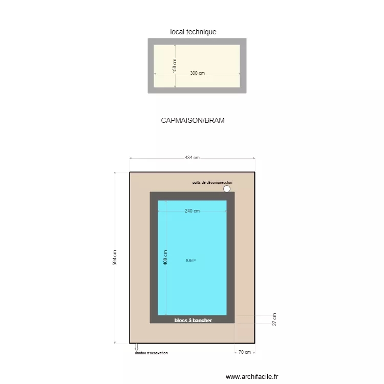 BRAM pisicne 4x2.40. Plan de 