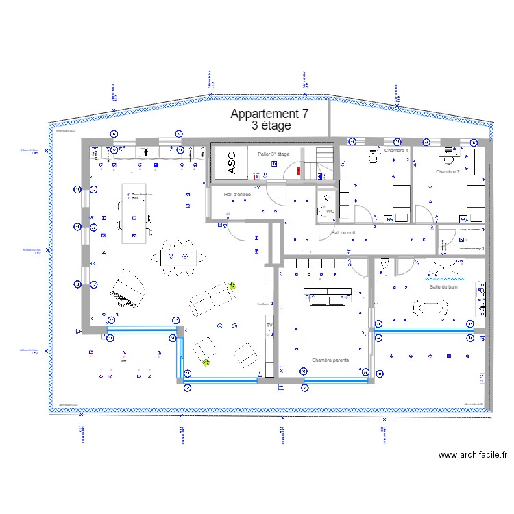 Patronage 7 a 3 étage. Plan de 0 pièce et 0 m2