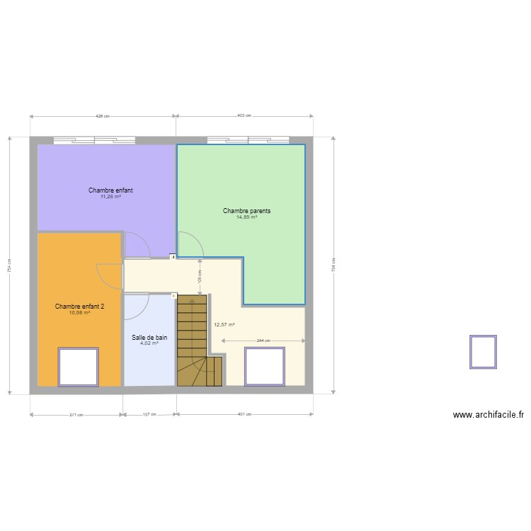 MAISON étage v2 sans meuble. Plan de 0 pièce et 0 m2