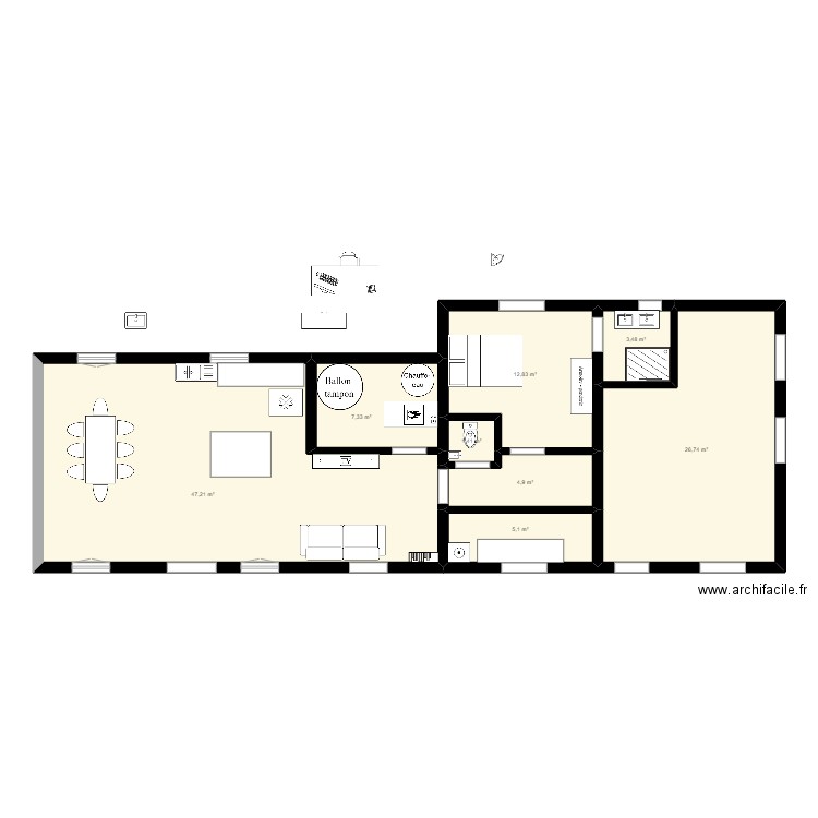 Plan maison 1 a revoir . Plan de 0 pièce et 0 m2