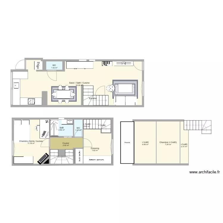 maison. Plan de 