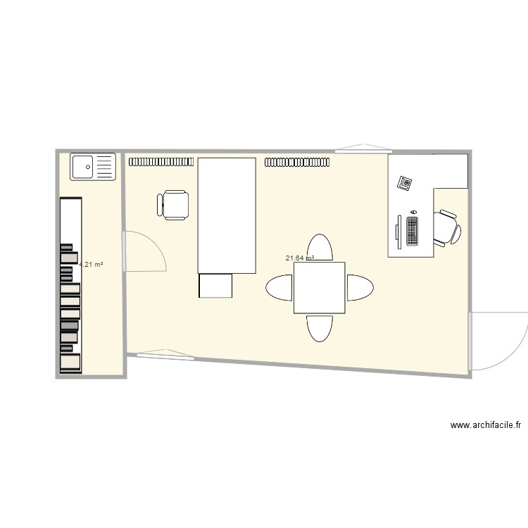 bureau rdc mairie projet 1. Plan de 0 pièce et 0 m2