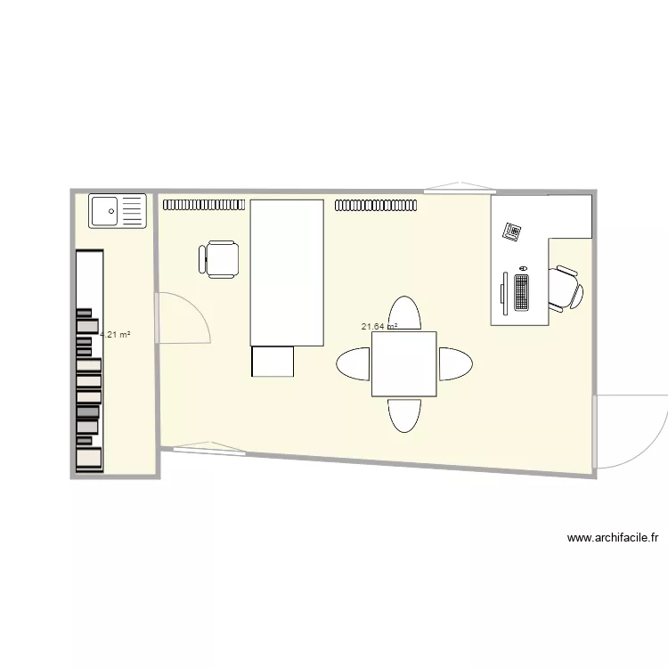 bureau rdc mairie projet 1. Plan de 