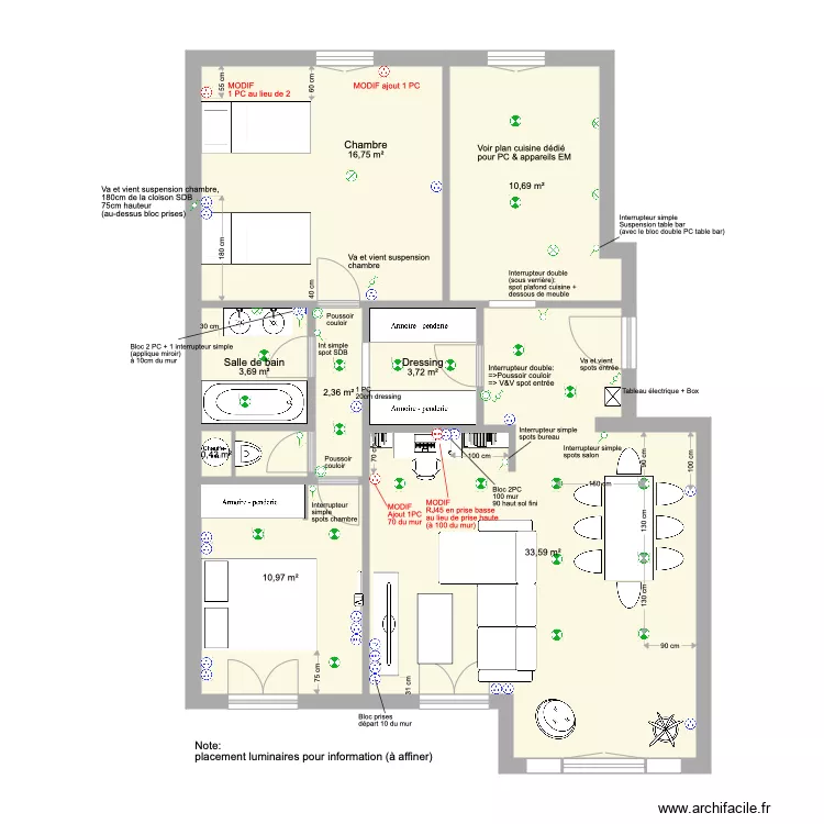 Appartement VA. Plan de 
