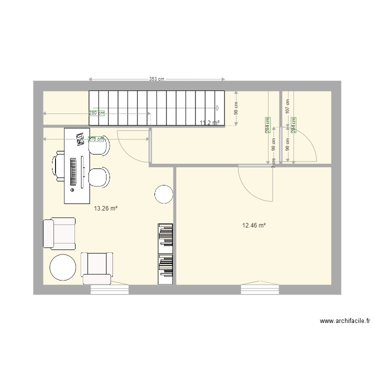 1er étage cabinet Terlon. Plan de 0 pièce et 0 m2