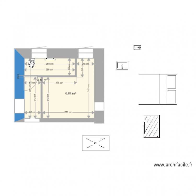 salle de bains rdc recherche. Plan de 0 pièce et 0 m2