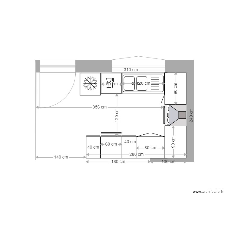 cuisine. Plan de 0 pièce et 0 m2