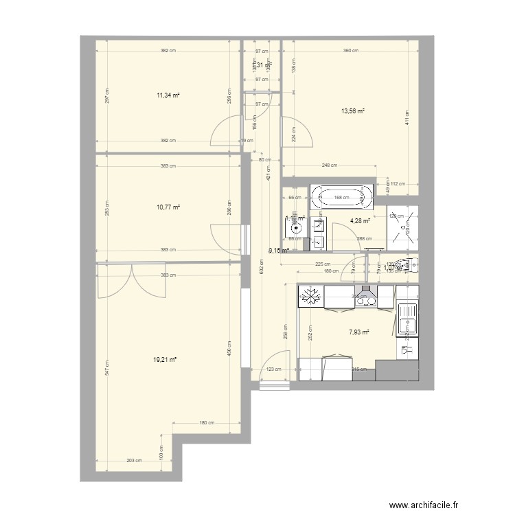 Plan eastman avec travaux minimaux. Plan de 0 pièce et 0 m2