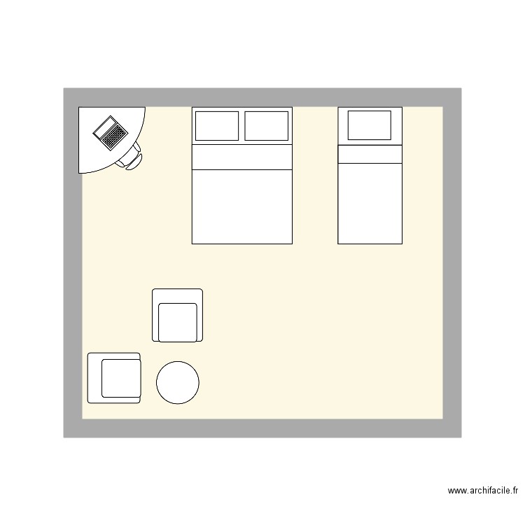 lit. Plan de 0 pièce et 0 m2