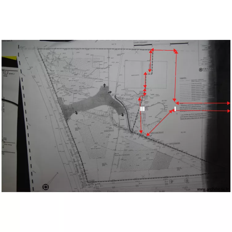 plan bornage lot 366 et 360 dans lotissement. Plan de 
