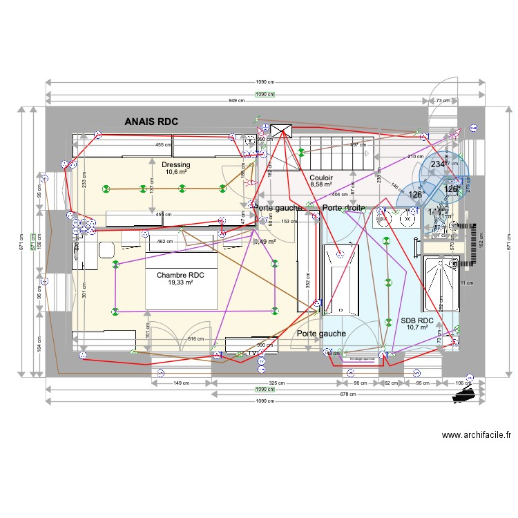 ANAIS BAT1 RDC ELEC 30 01 2023 v2. Plan de 6 pièces et 107 m2