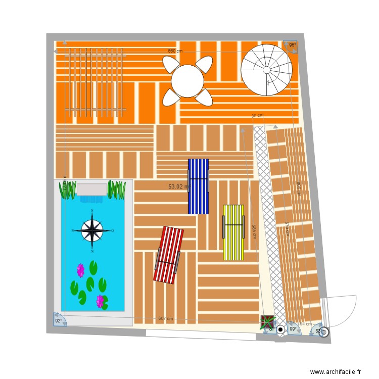 cour intérieure. Plan de 0 pièce et 0 m2