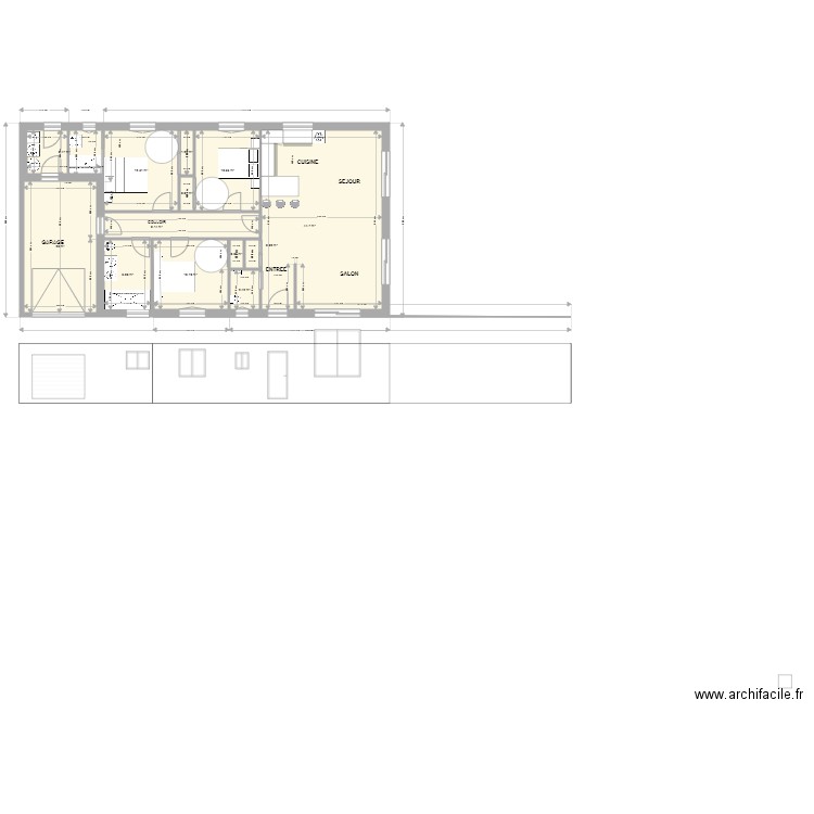 PLAN TYPE CHAMBRE PARENTALE  . Plan de 0 pièce et 0 m2