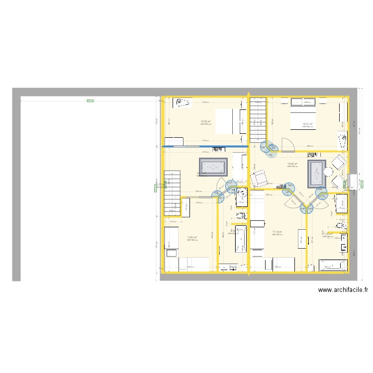 Plan Gite Etage. Plan de 0 pièce et 0 m2