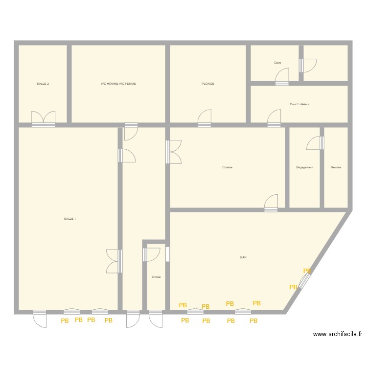 Croquis AU PETIT BONEUR. Plan de 0 pièce et 0 m2