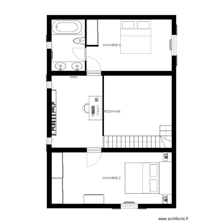 ETAGE RDG. Plan de 0 pièce et 0 m2