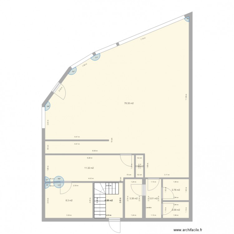 copro vincennes. Plan de 41 pièces et 334 m2