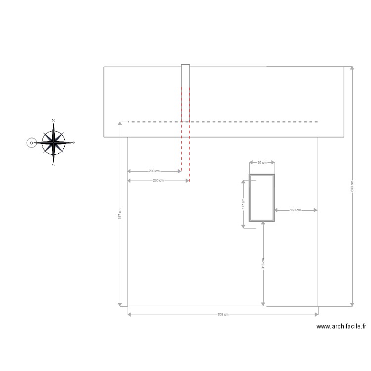 Mams Façade Ouest. Plan de 0 pièce et 0 m2