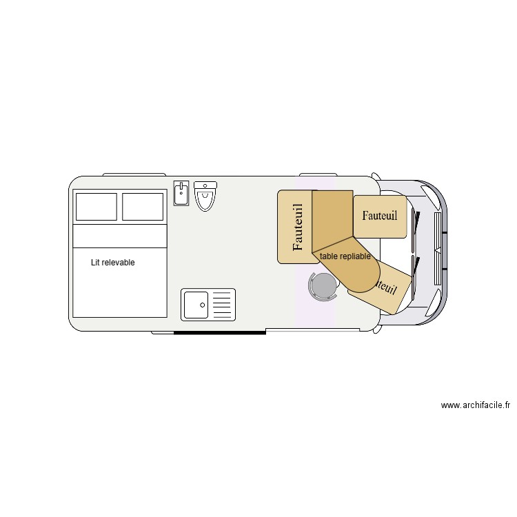 Camping car 01. Plan de 0 pièce et 0 m2