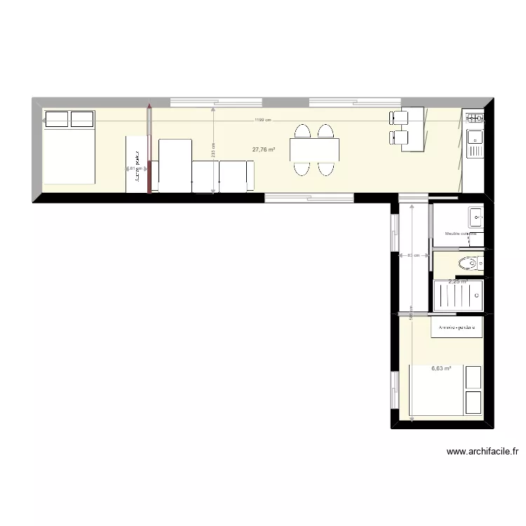 Maison 1.5 Containers. Plan de 