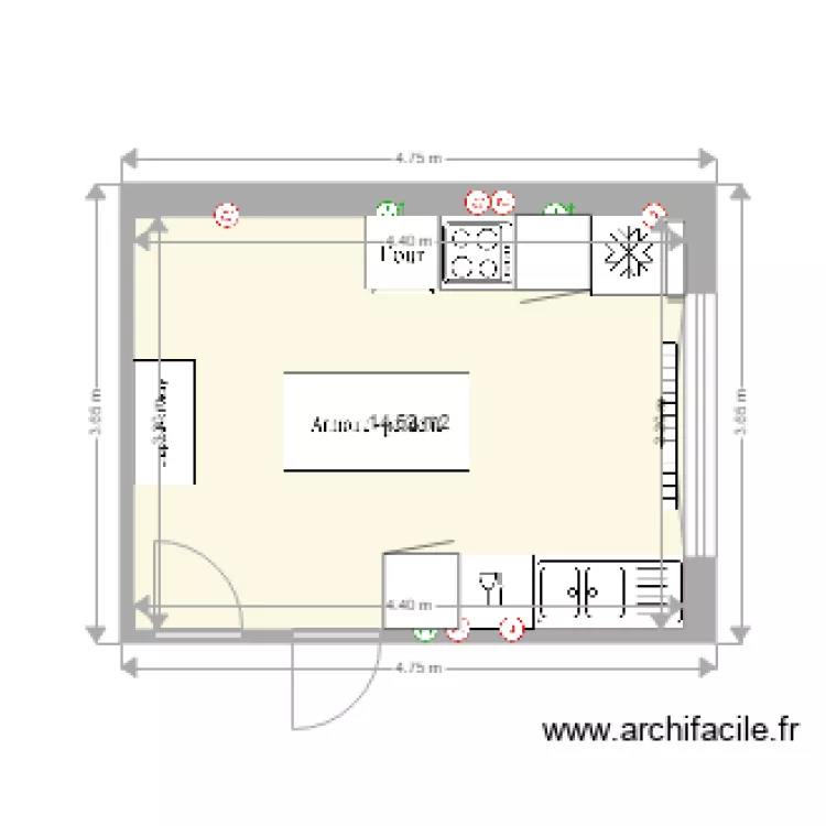 CUISINE SEBASTIEN ANNE . Plan de 